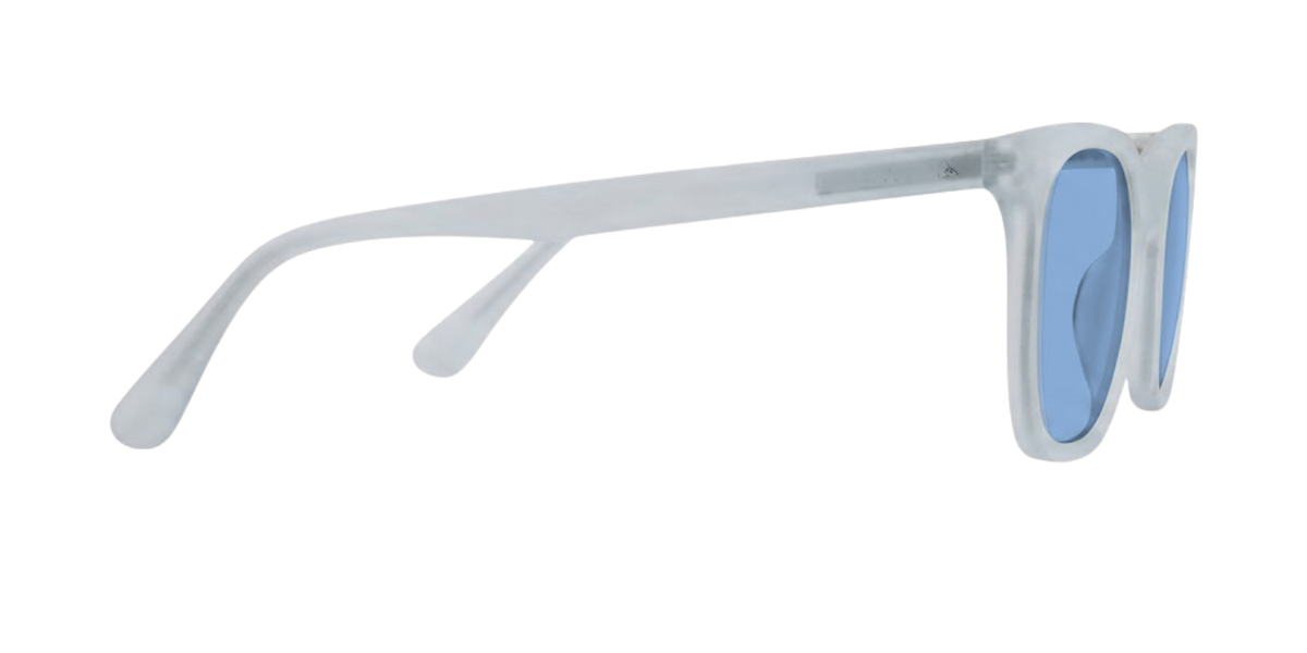 Light Blue Full Rim Round Magneto Eyeglasses