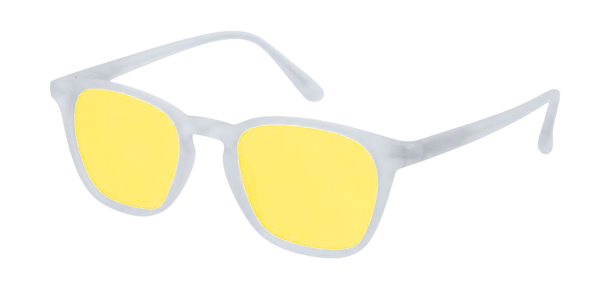 Light Blue Full Rim Round Magneto Eyeglasses