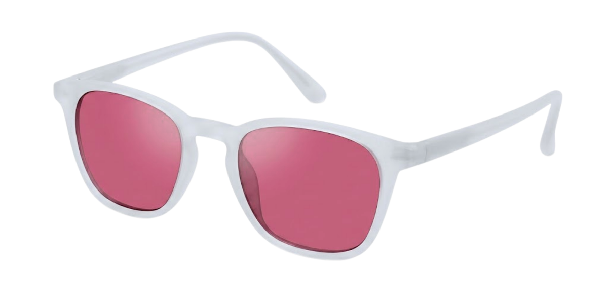 Light Blue Full Rim Round Magneto Eyeglasses