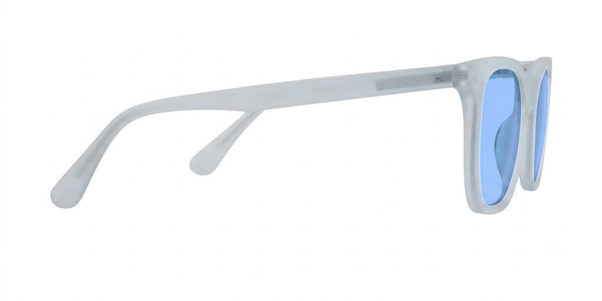 Light Grey Full Rim Round Magneto Eyeglasses