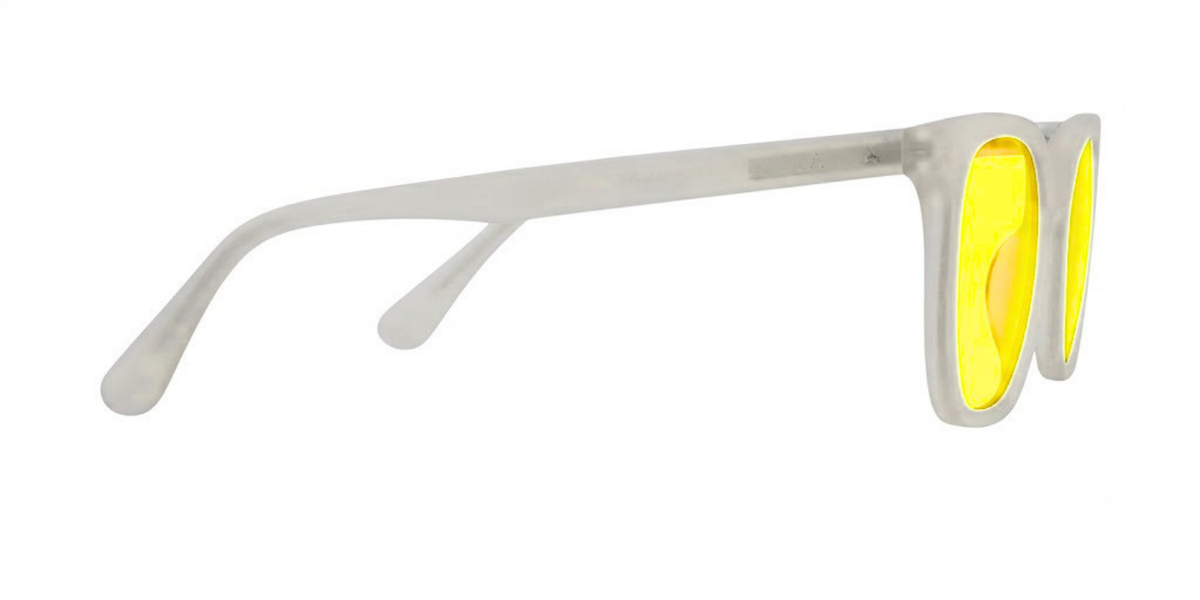 Light Grey Full Rim Round Magneto Eyeglasses