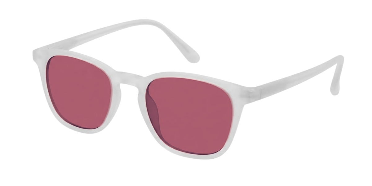 Light Grey Full Rim Round Magneto Eyeglasses