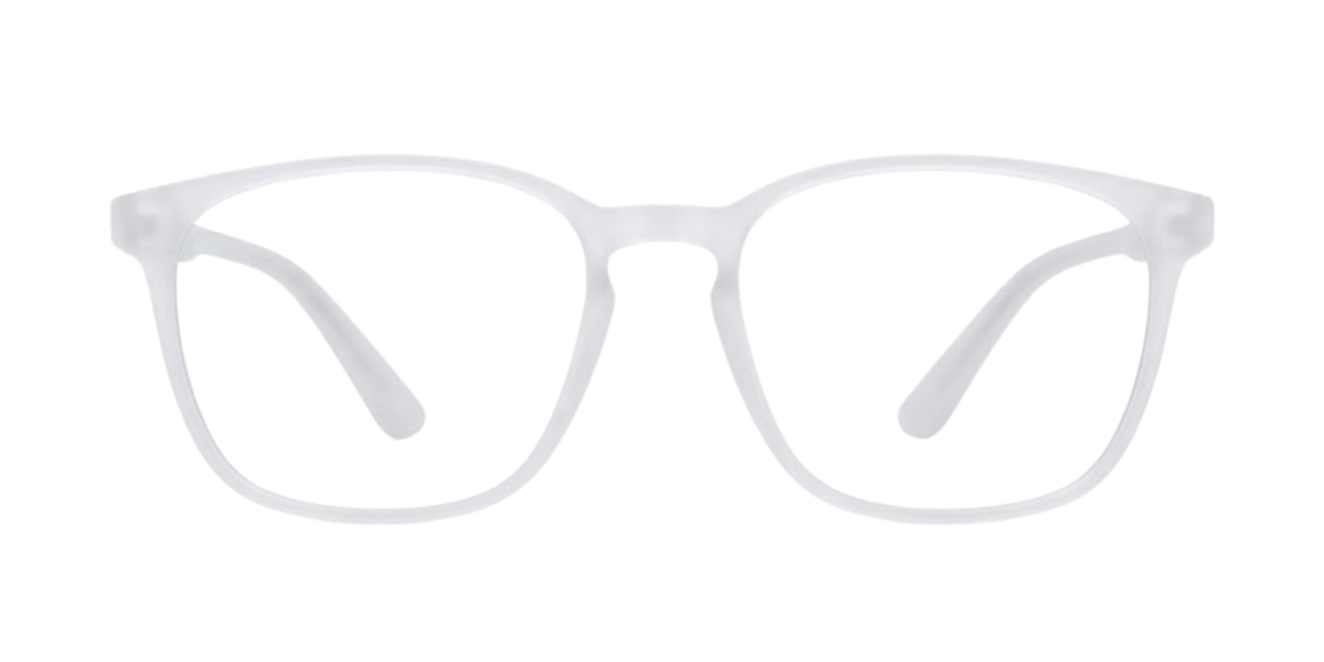 White Full Rim Round Magneto Eyeglasses