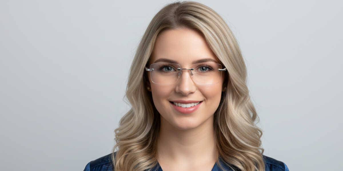 Rimless Rectangle Premium Eyeglasses