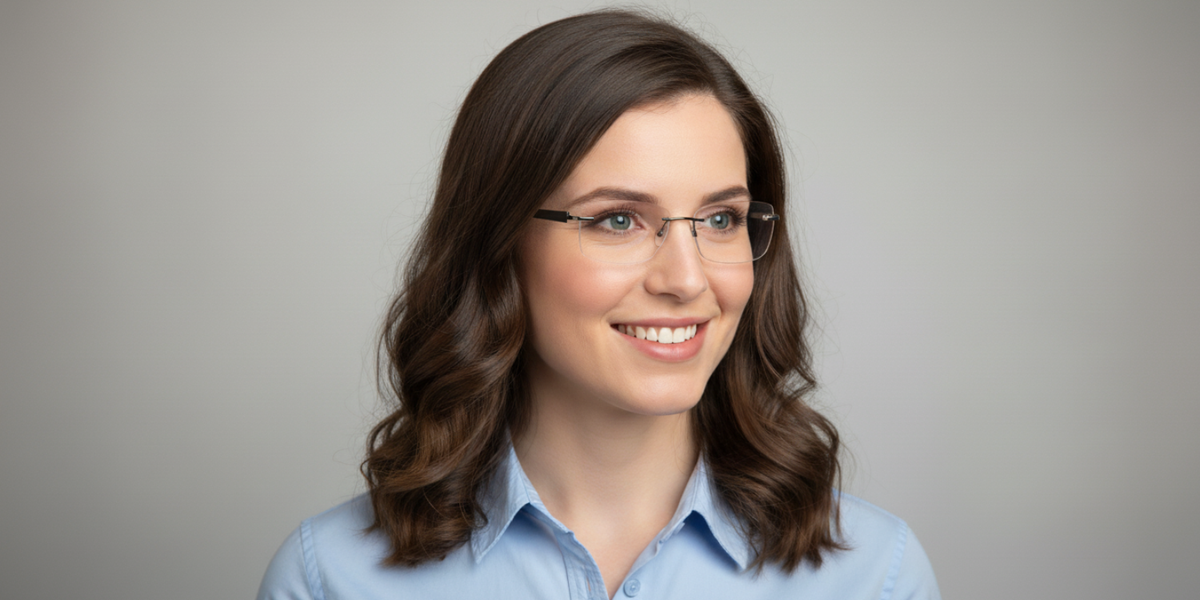 Rimless Rectangle Premium Eyeglasses