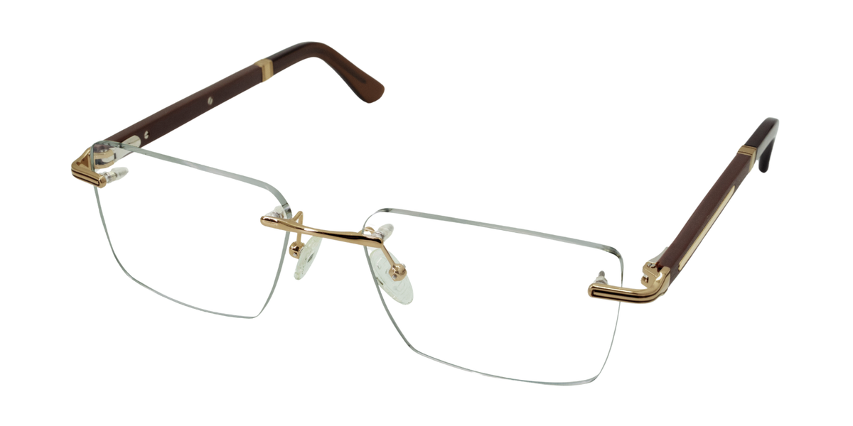 Rimless Rectangle Premium Eyeglasses