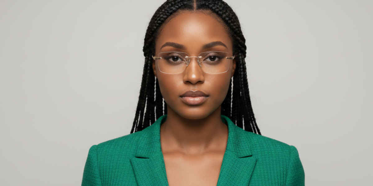 Rimless Rectangle Premium Eyeglasses