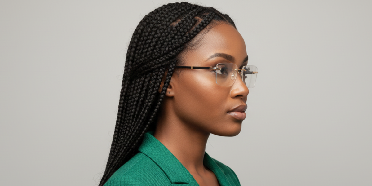 Rimless Rectangle Premium Eyeglasses