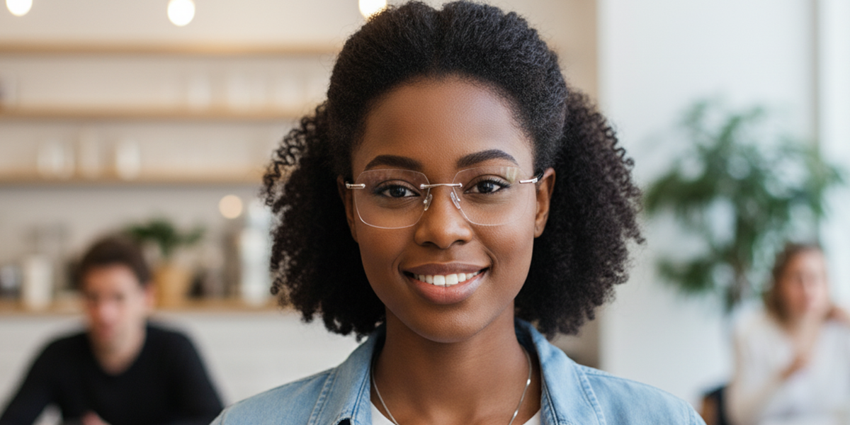 Rimless Rectangle Premium Eyeglasses