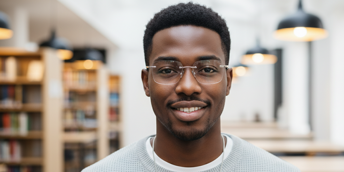 Rimless Rectangle Premium Eyeglasses