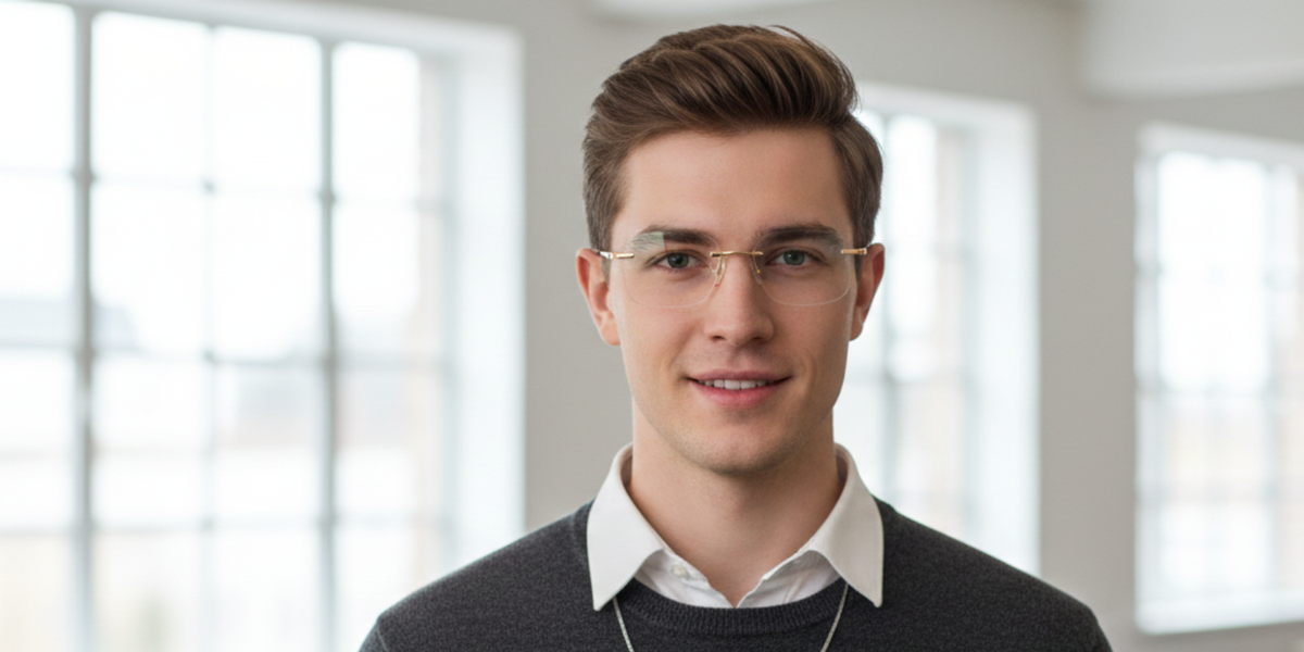 Rimless Rectangle Premium Eyeglasses