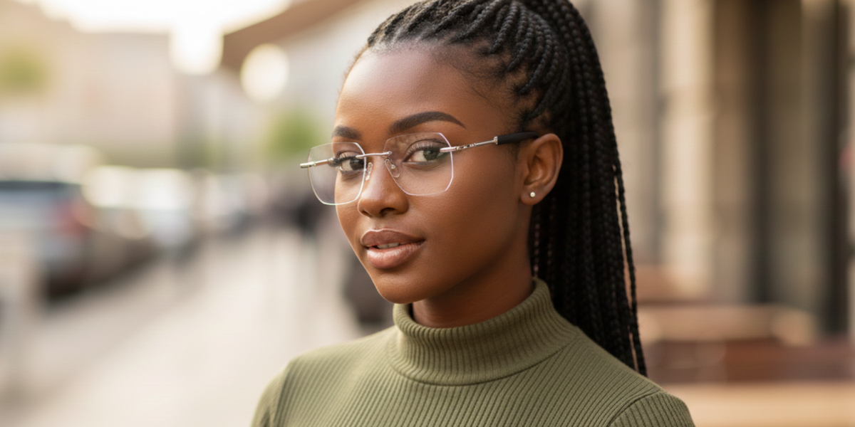 Rimless Cat Eye Premium Eyeglasses