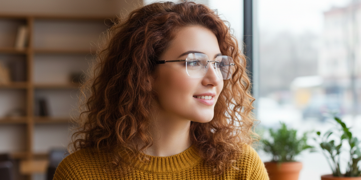 Rimless Cat Eye Premium Eyeglasses