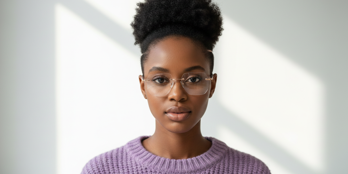 Rimless Cat Eye Premium Eyeglasses