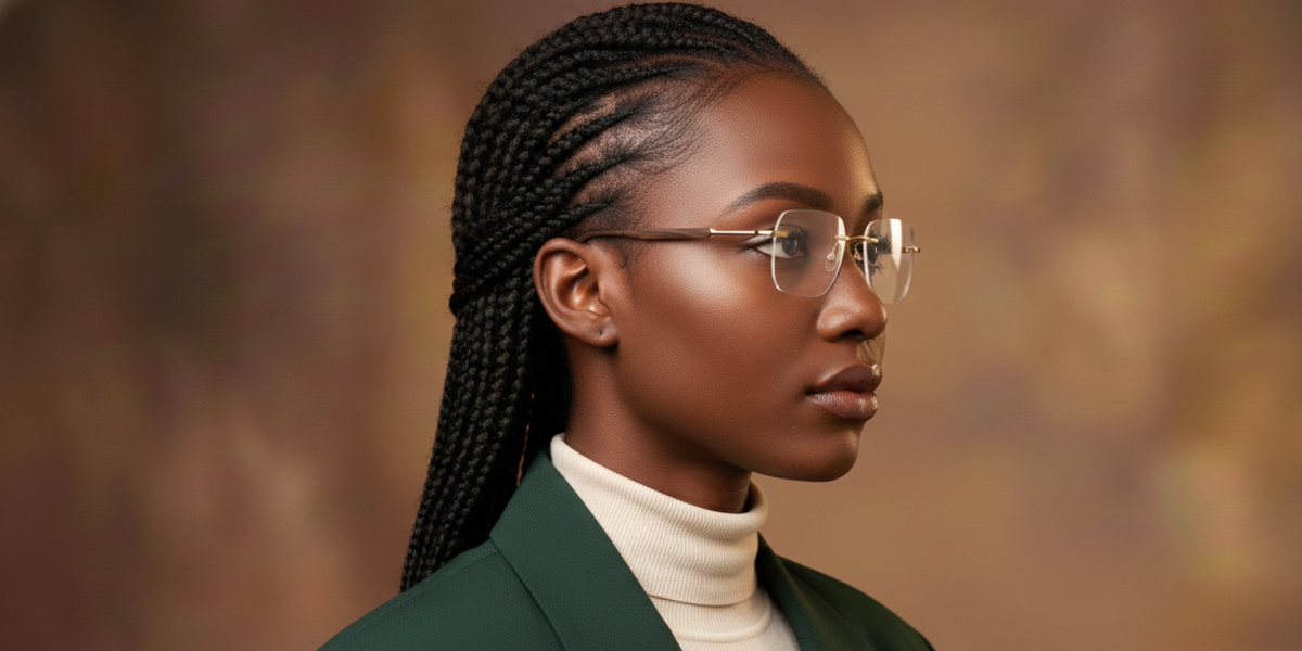 Rimless Cat Eye Premium Eyeglasses