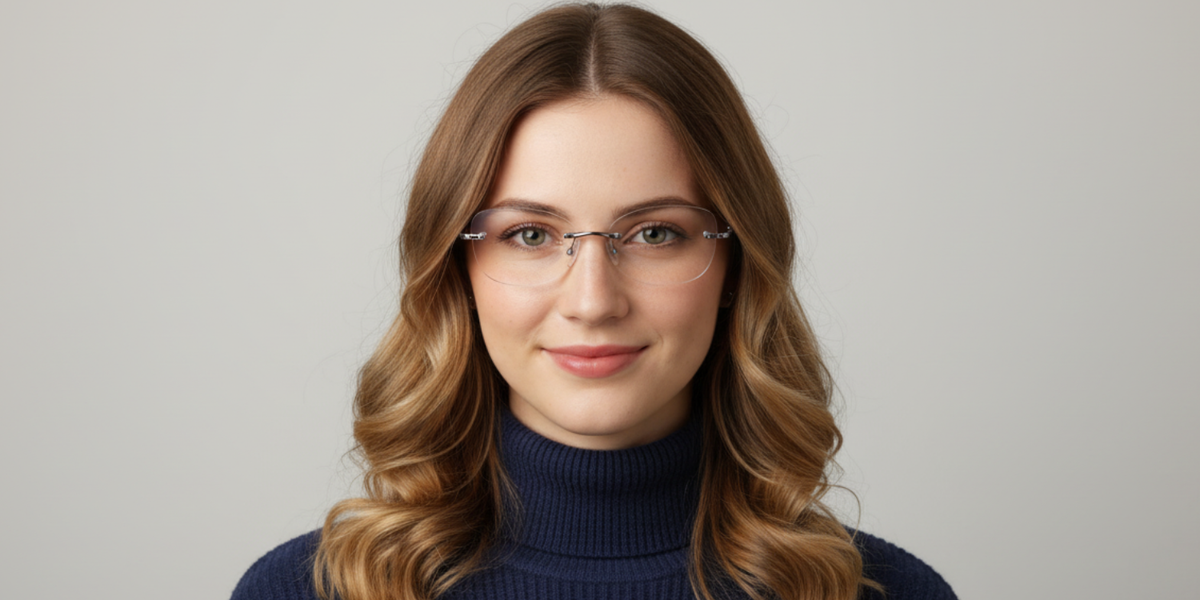 Rimless Cat Eye Premium Eyeglasses