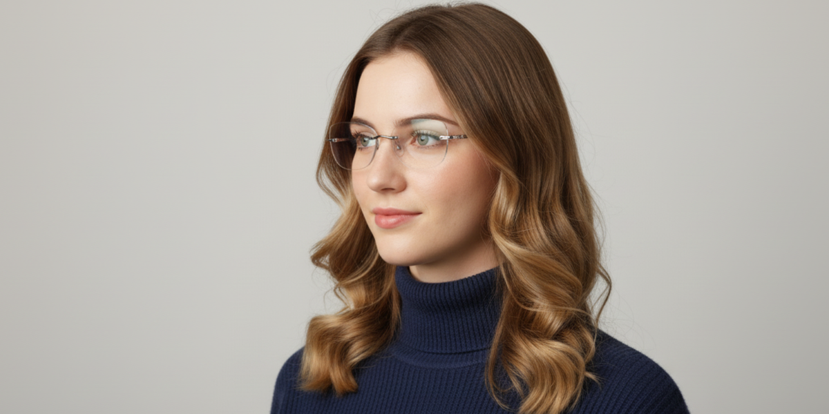 Rimless Cat Eye Premium Eyeglasses