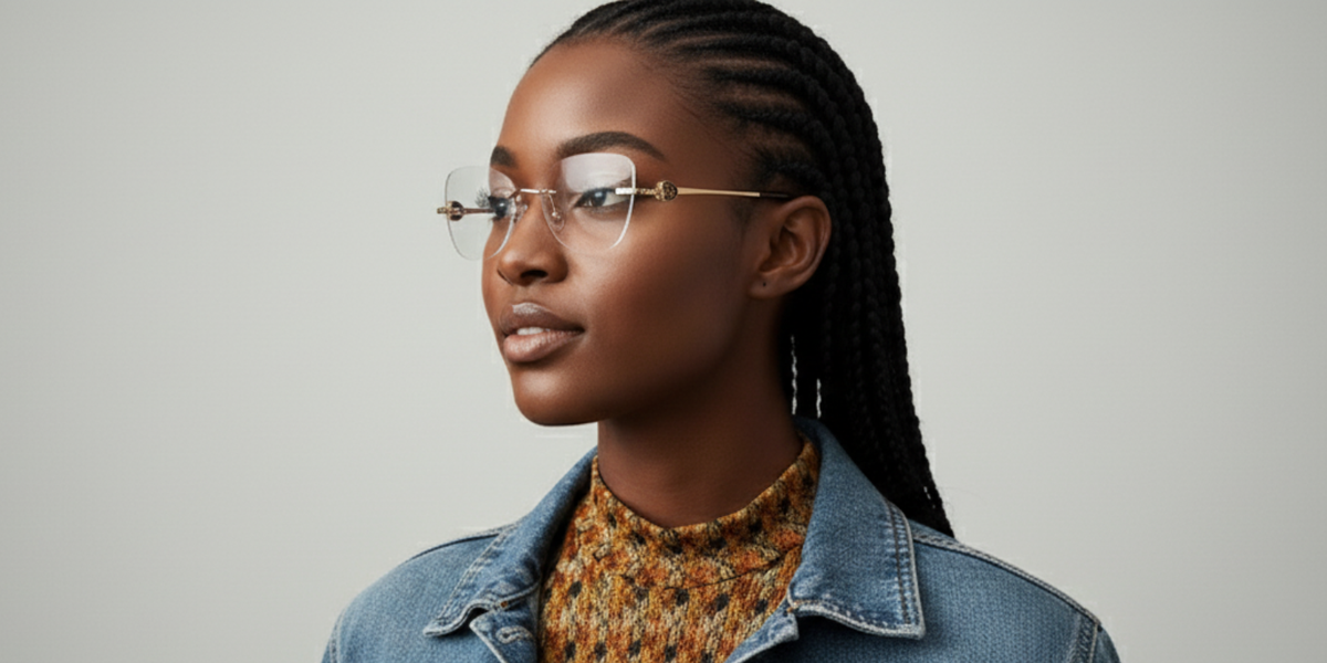 Rimless Cat Eye Premium Eyeglasses