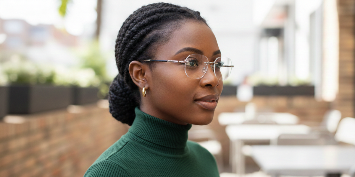 Rimless Cat Eye Premium Eyeglasses
