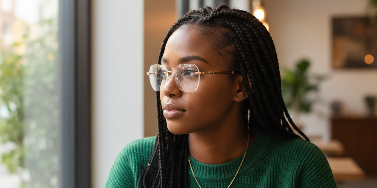 Rimless Cat Eye Premium Eyeglasses