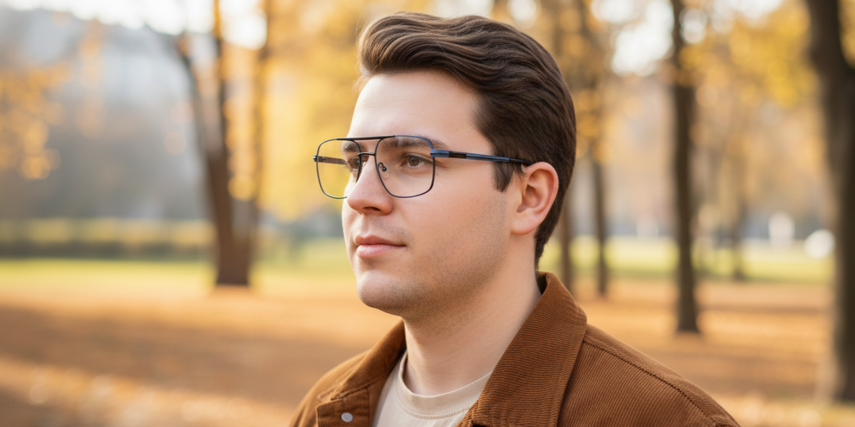 Full Rim Double Bridge Square Classic Eyeglasses