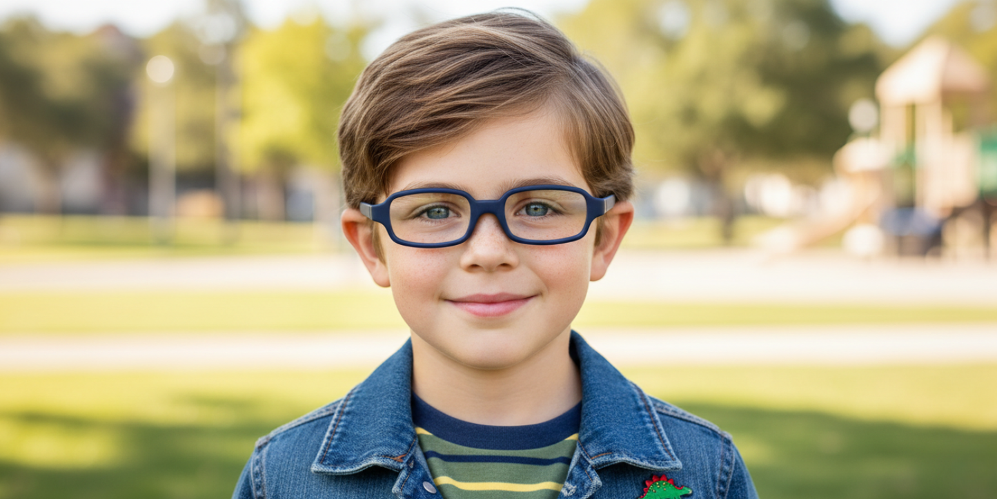 Full Rim Rectangle Magneto Classic Kids Eyeglasses