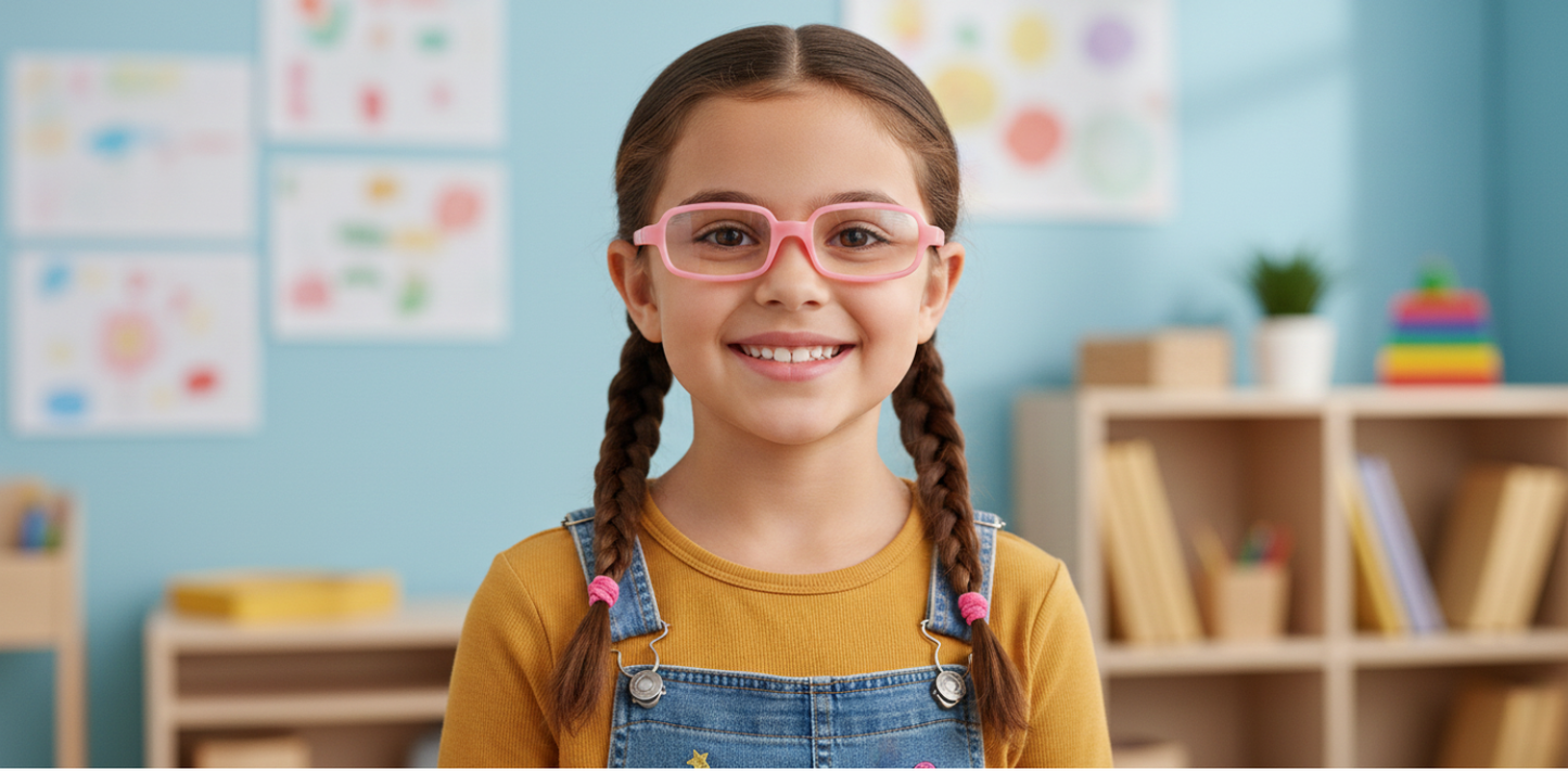 Full Rim Rectangle Magneto Classic Kids Eyeglasses