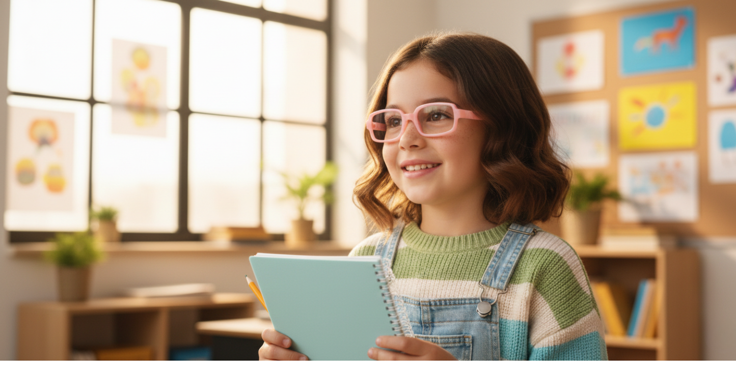 Full Rim Rectangle Magneto Classic Kids Eyeglasses