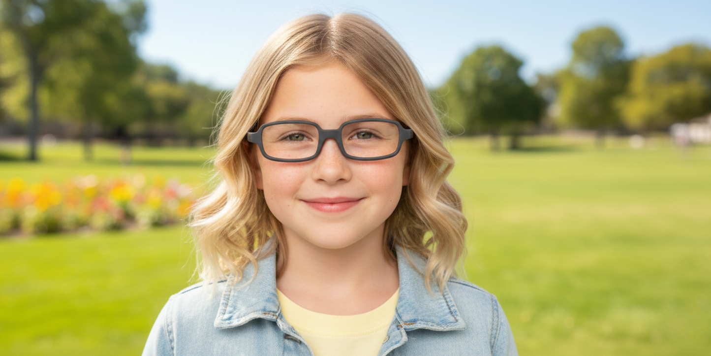 Full Rim Rectangle Magneto Classic Kids Eyeglasses