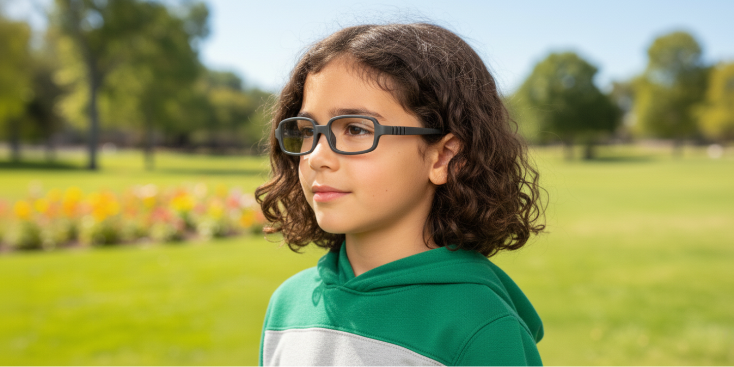 Full Rim Rectangle Magneto Classic Kids Eyeglasses