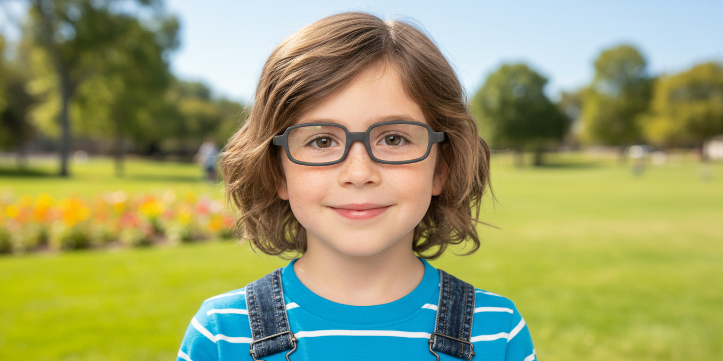 Full Rim Rectangle Magneto Classic Kids Eyeglasses