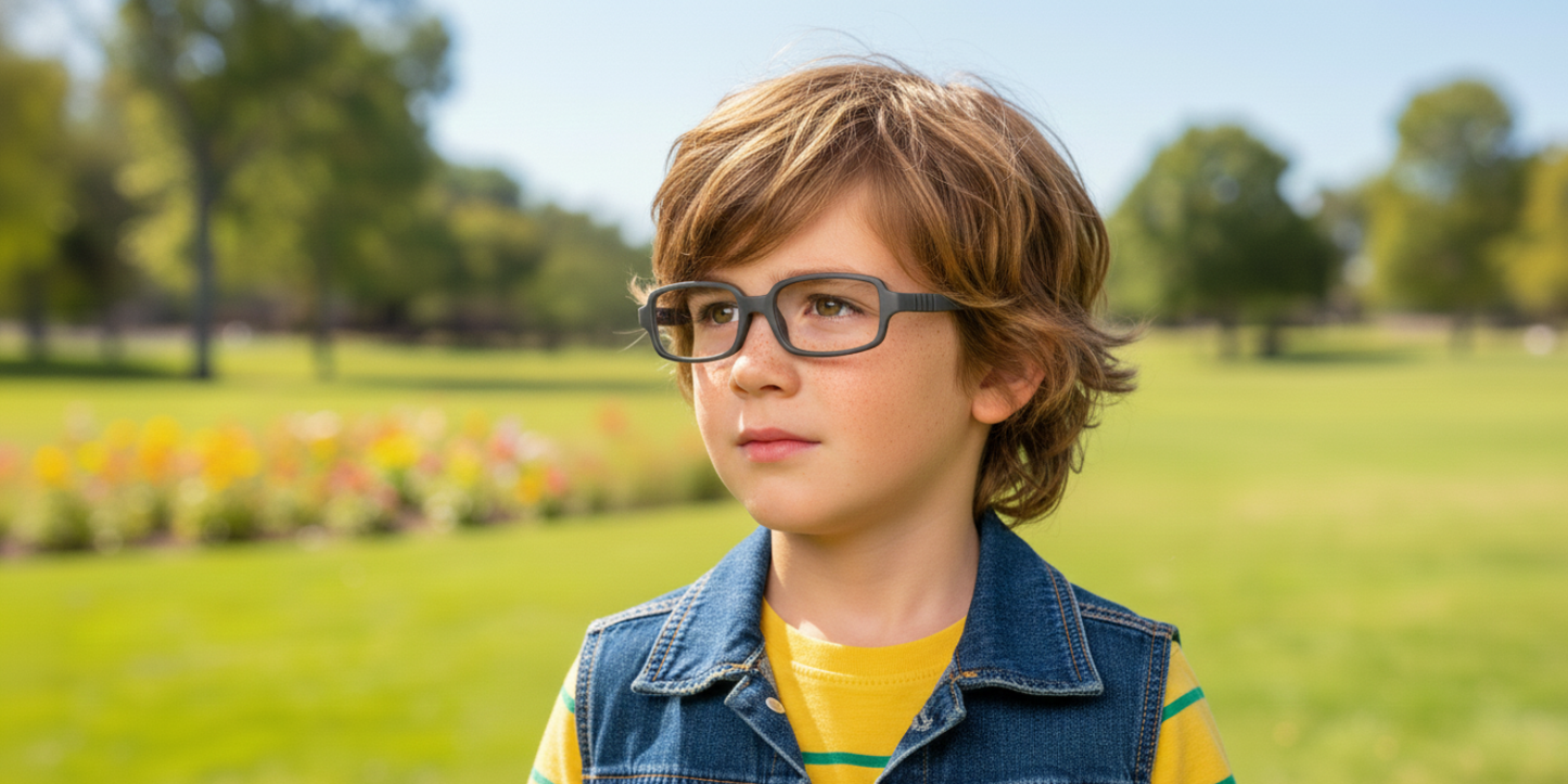 Full Rim Rectangle Magneto Classic Kids Eyeglasses
