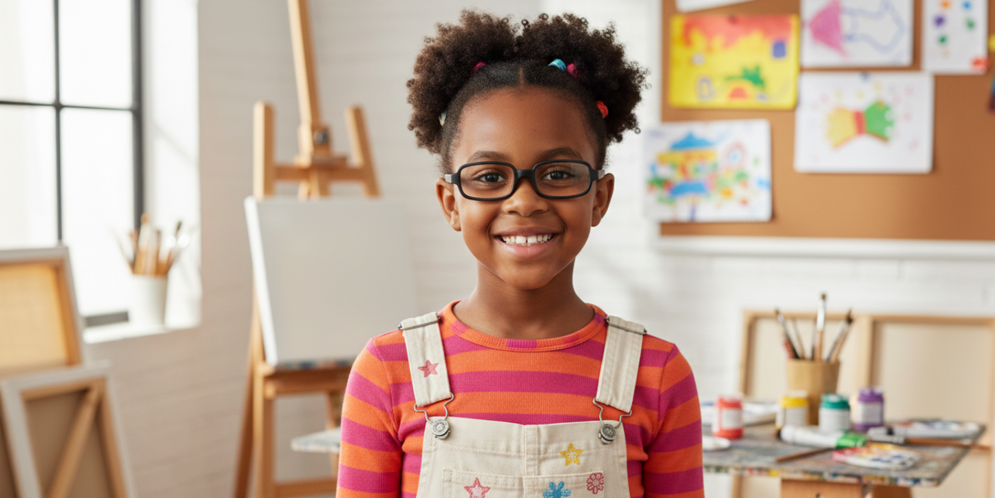 Full Rim Rectangle Magneto Classic Kids Eyeglasses