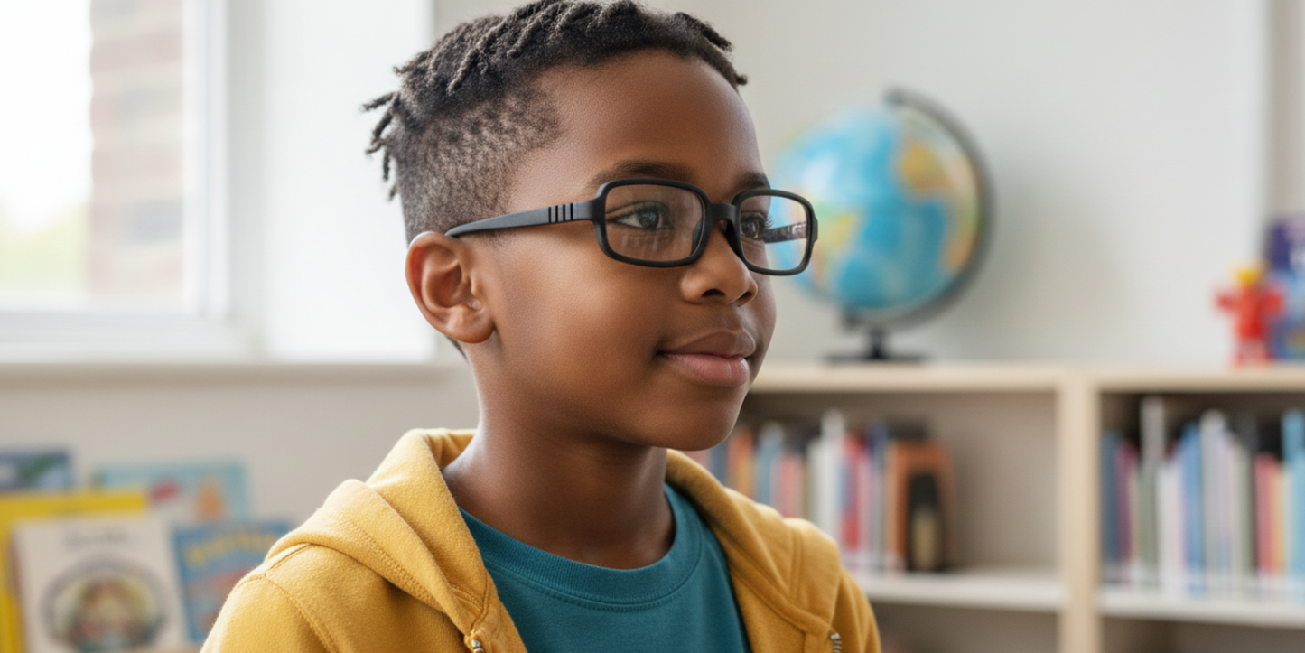 Full Rim Rectangle Magneto Classic Kids Eyeglasses