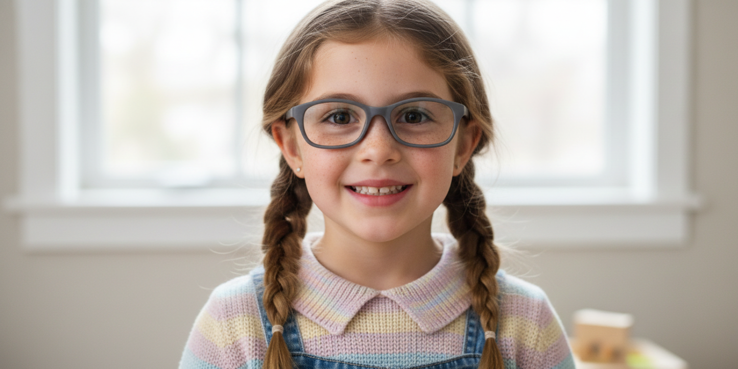 Full Rim Rectangle Magneto Classic Kids Eyeglasses