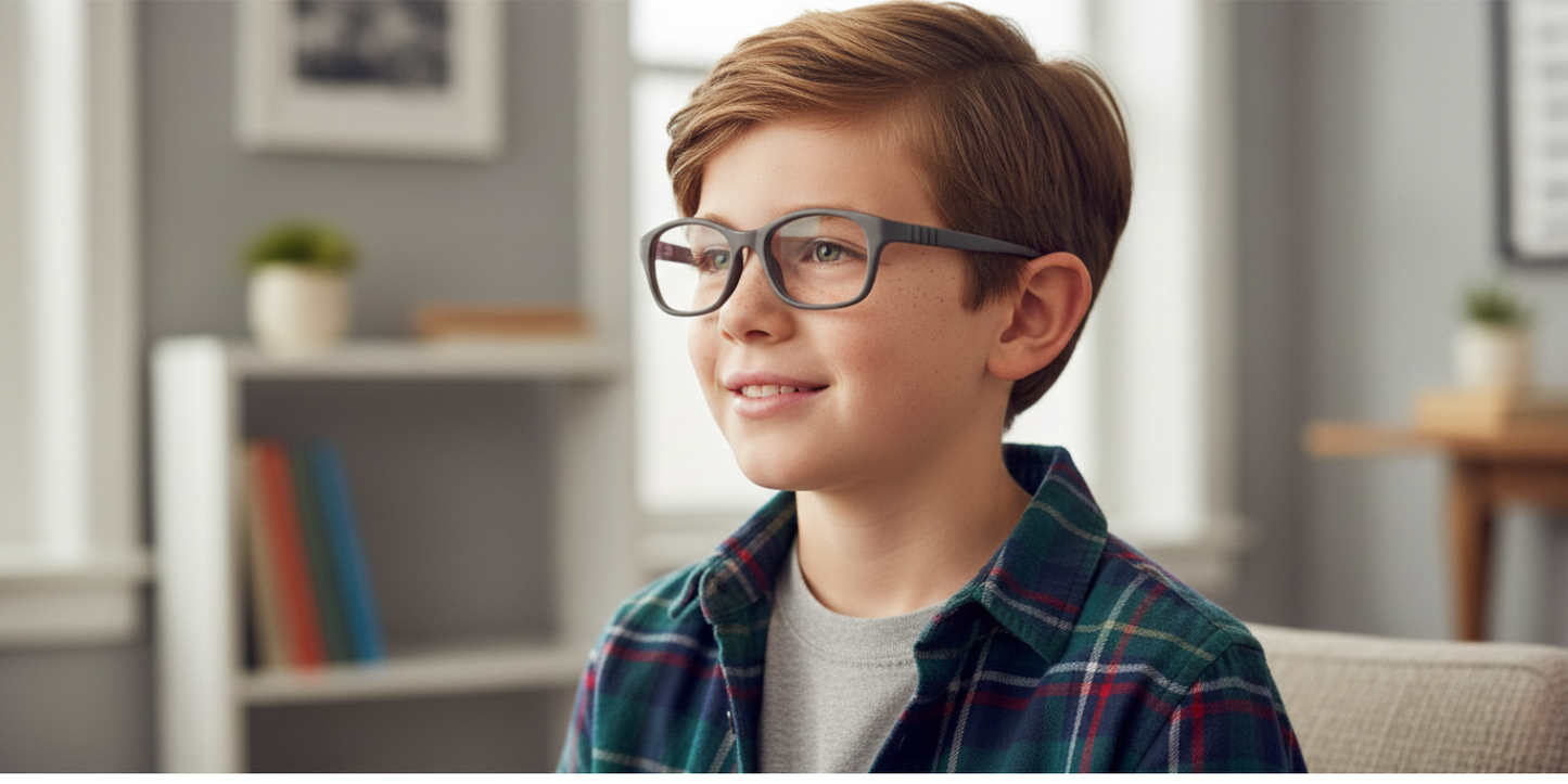 Full Rim Rectangle Magneto Classic Kids Eyeglasses