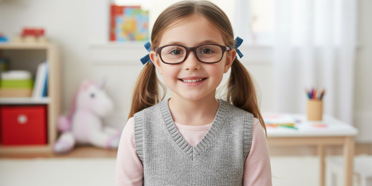 Full Rim Rectangle Magneto Classic Kids Eyeglasses