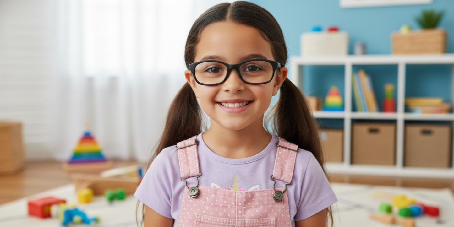 Full Rim Rectangle Magneto Classic Kids Eyeglasses