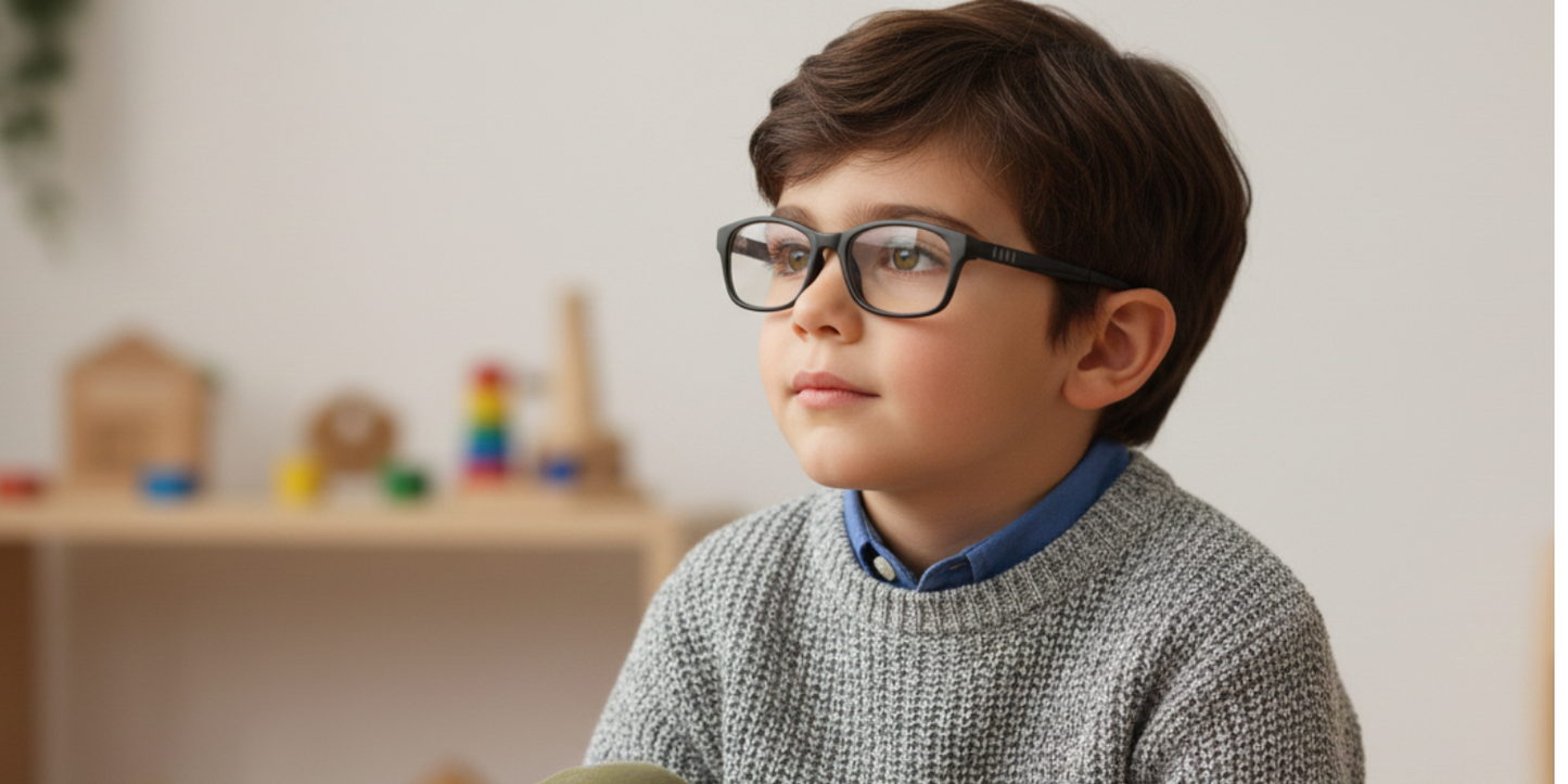 Full Rim Rectangle Magneto Classic Kids Eyeglasses