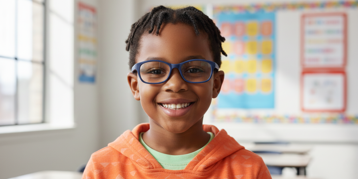 Full Rim Rectangle Magneto Classic Kids Eyeglasses