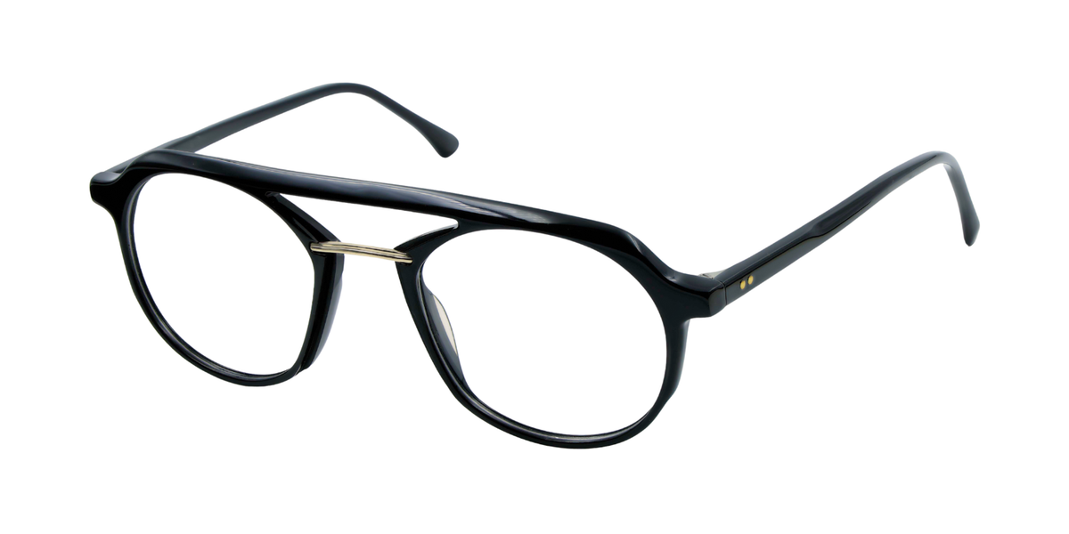 Full Rim Double Bridge Round Aviator Classic Eyeglasses