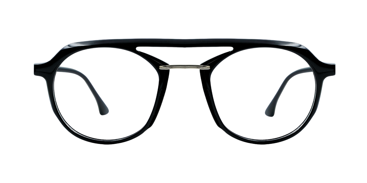Full Rim Double Bridge Round Aviator Classic Eyeglasses