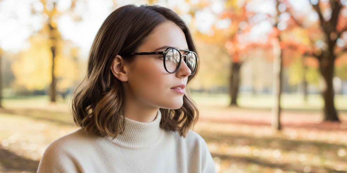 Full Rim Double Bridge Round Aviator Classic Eyeglasses