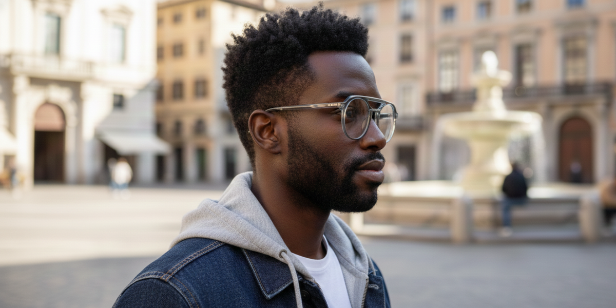 Full Rim Double Bridge Round Aviator Classic Eyeglasses