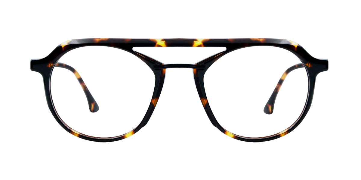 Full Rim Double Bridge Round Aviator Classic Eyeglasses