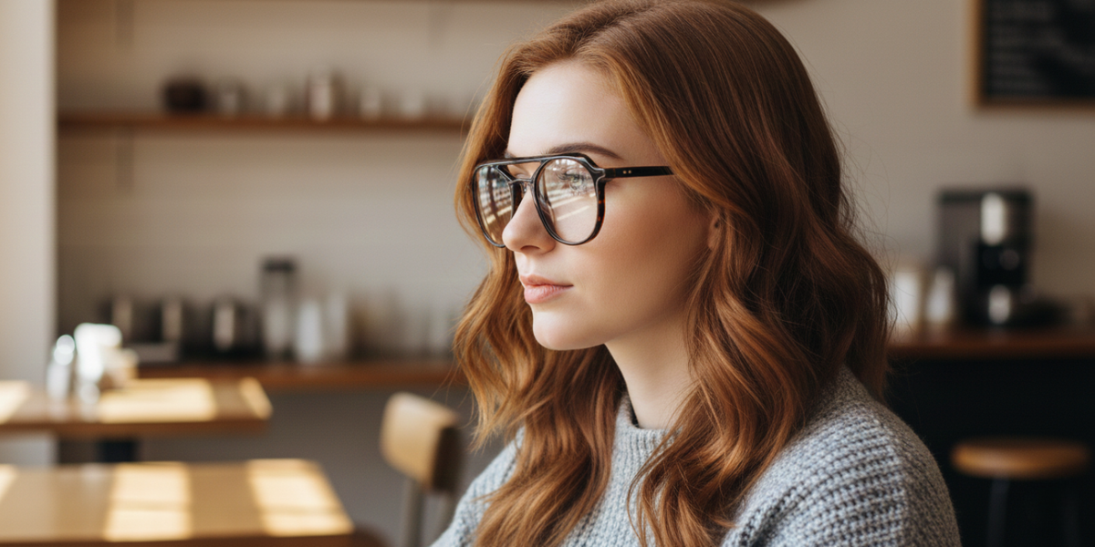 Full Rim Double Bridge Round Aviator Classic Eyeglasses