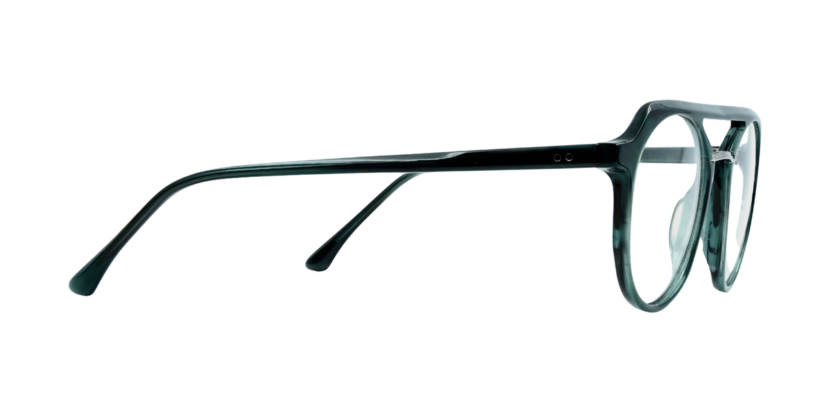 Full Rim Double Bridge Round Aviator Classic Eyeglasses