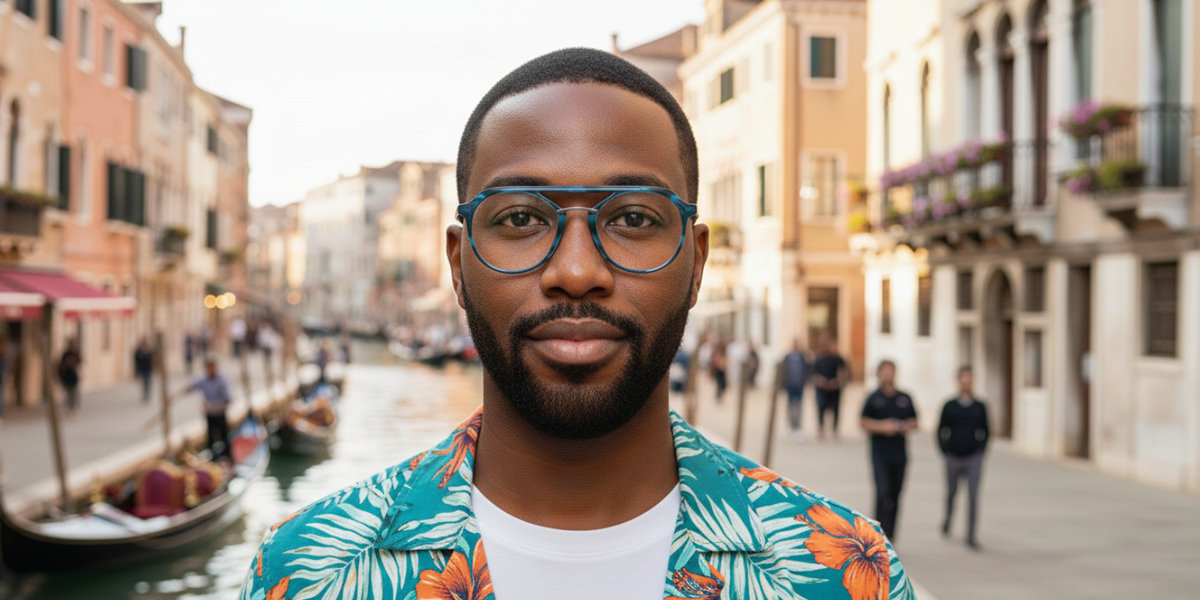 Full Rim Double Bridge Round Aviator Classic Eyeglasses