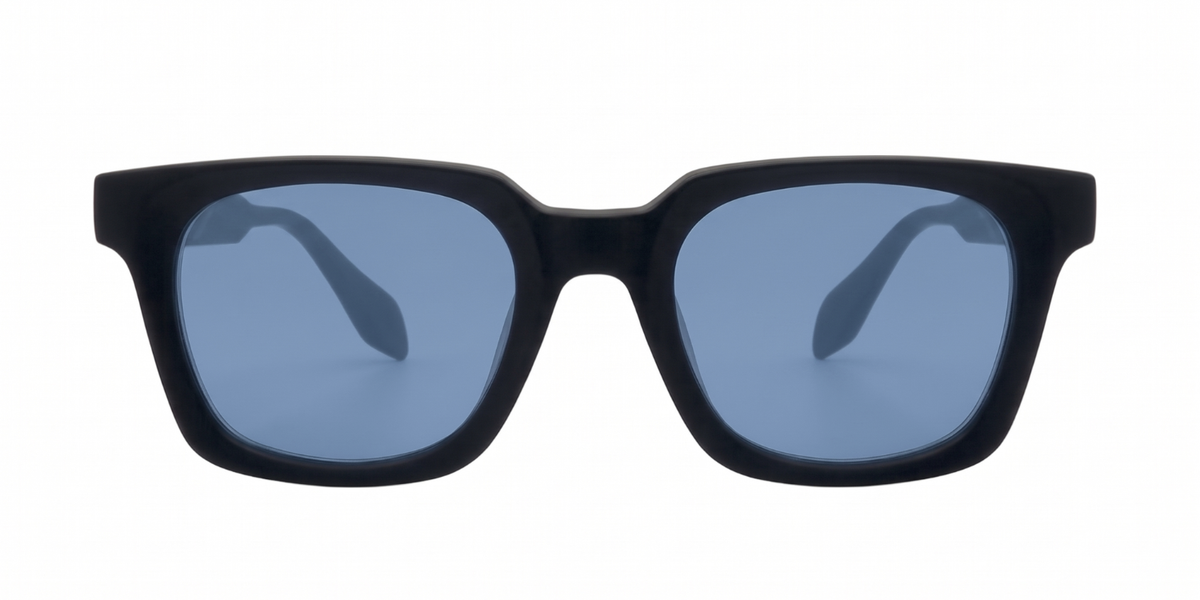Black Full Rim Rectangle Magneto Eyeglasses