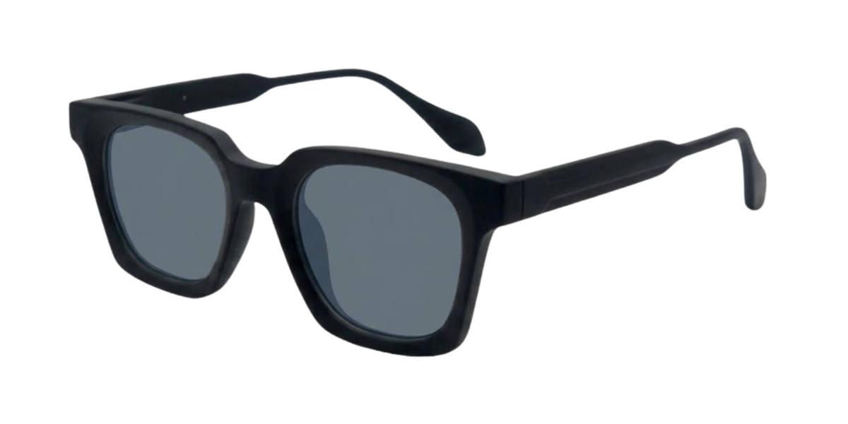 Black Full Rim Rectangle Magneto Eyeglasses